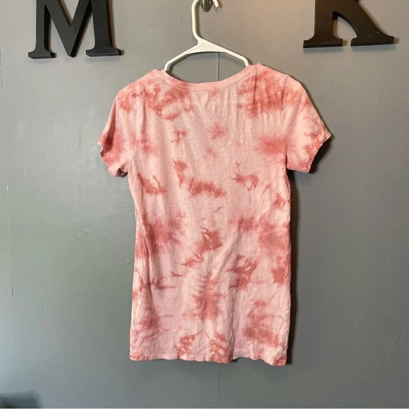 Victoria’s Secret PINK pink tye dye vneck short sleeve shirt size xs - Picture 5 of 7